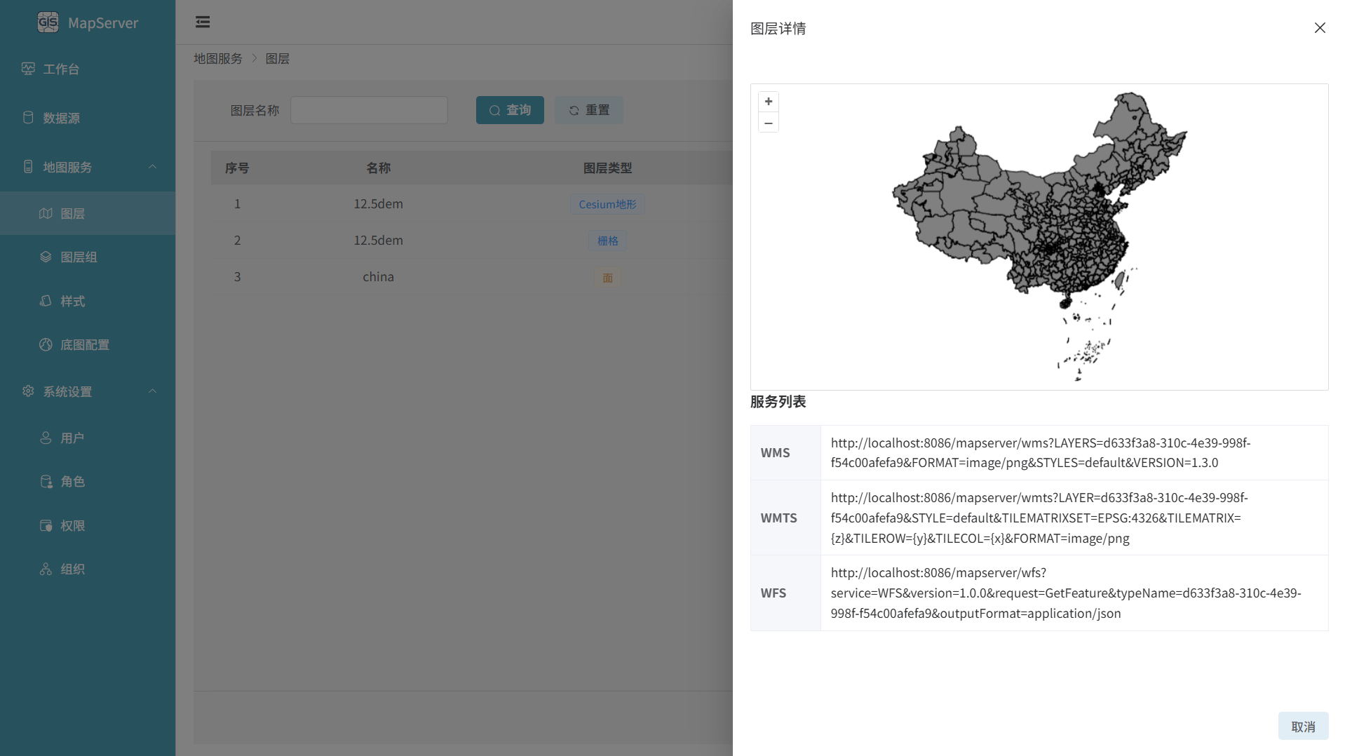 图层详情